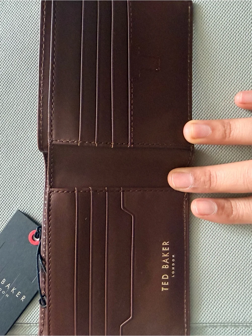 Ted Baker Dark Brown Leather Bifold Wallet